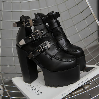 Spring Chunky Heel High Boots Shoe Women