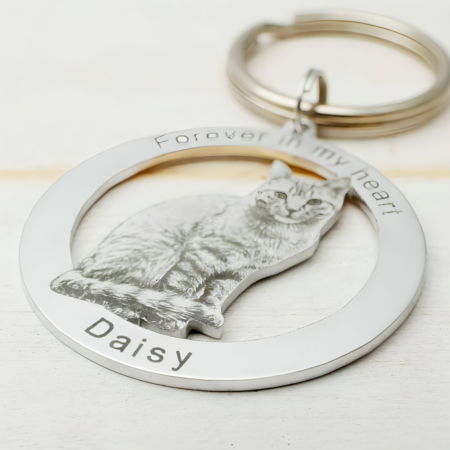 Custom Keychain – Personalized Photo Keyring for Dog, Cat & Pet Lovers