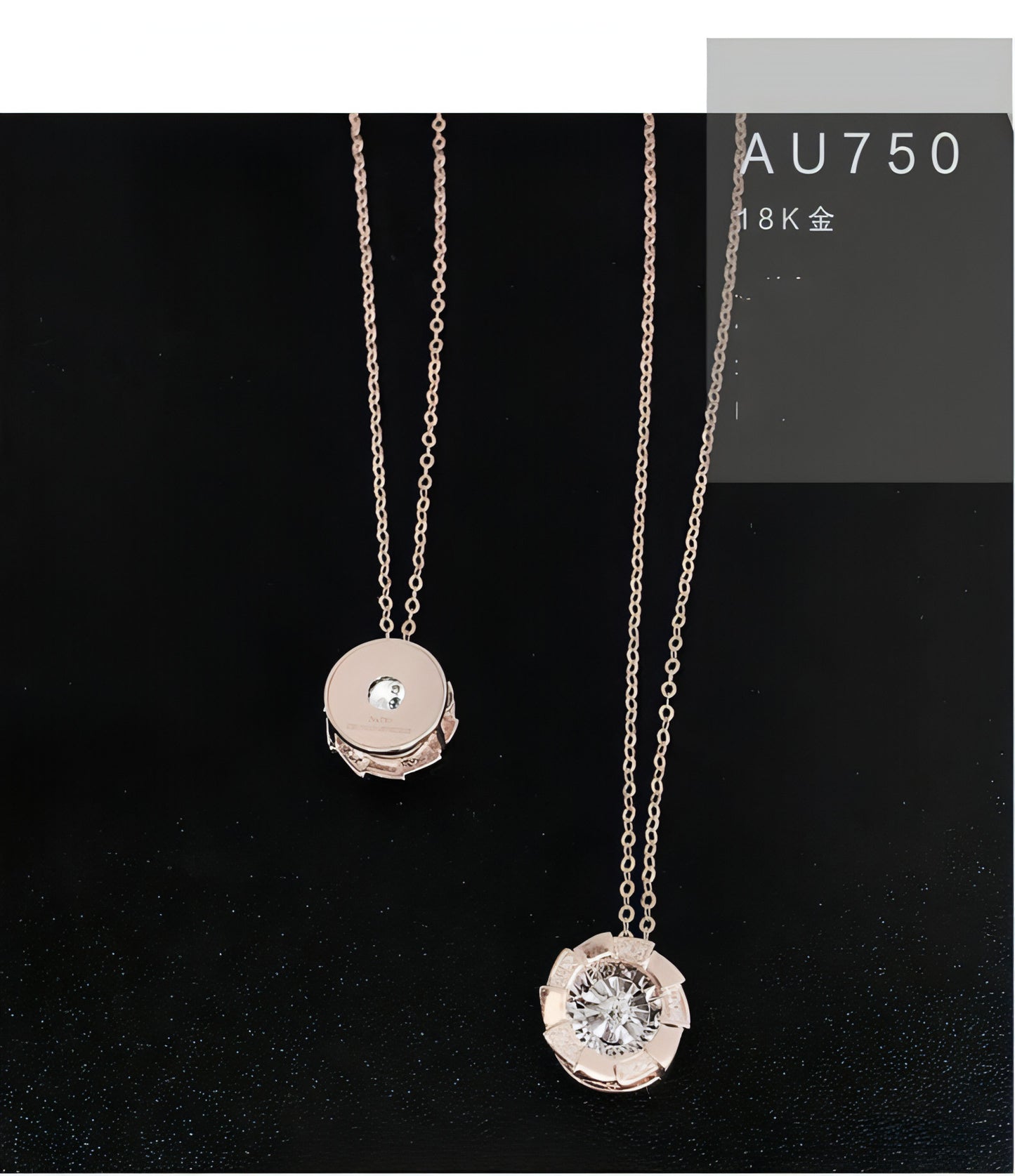 Rose Gold Pulsatile Heart Diamond Pendant Clavicle Chain