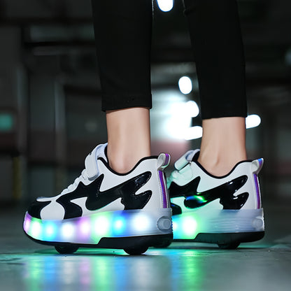 Women Fashion Removable Charging With Lights Light-emitting Roller Skates