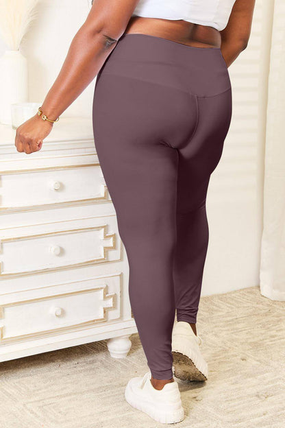 Leggings deportivos con cintura ancha Double Take