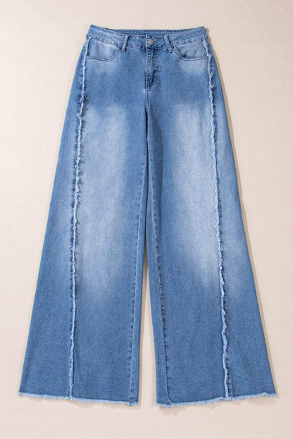 Beau Blue Vintage Stitching RAW HEV Flared Jeans