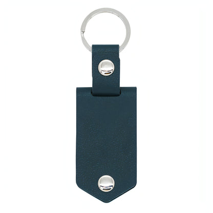 Personalized Leather Photo Keychain – Custom UV Color Printed Keyring