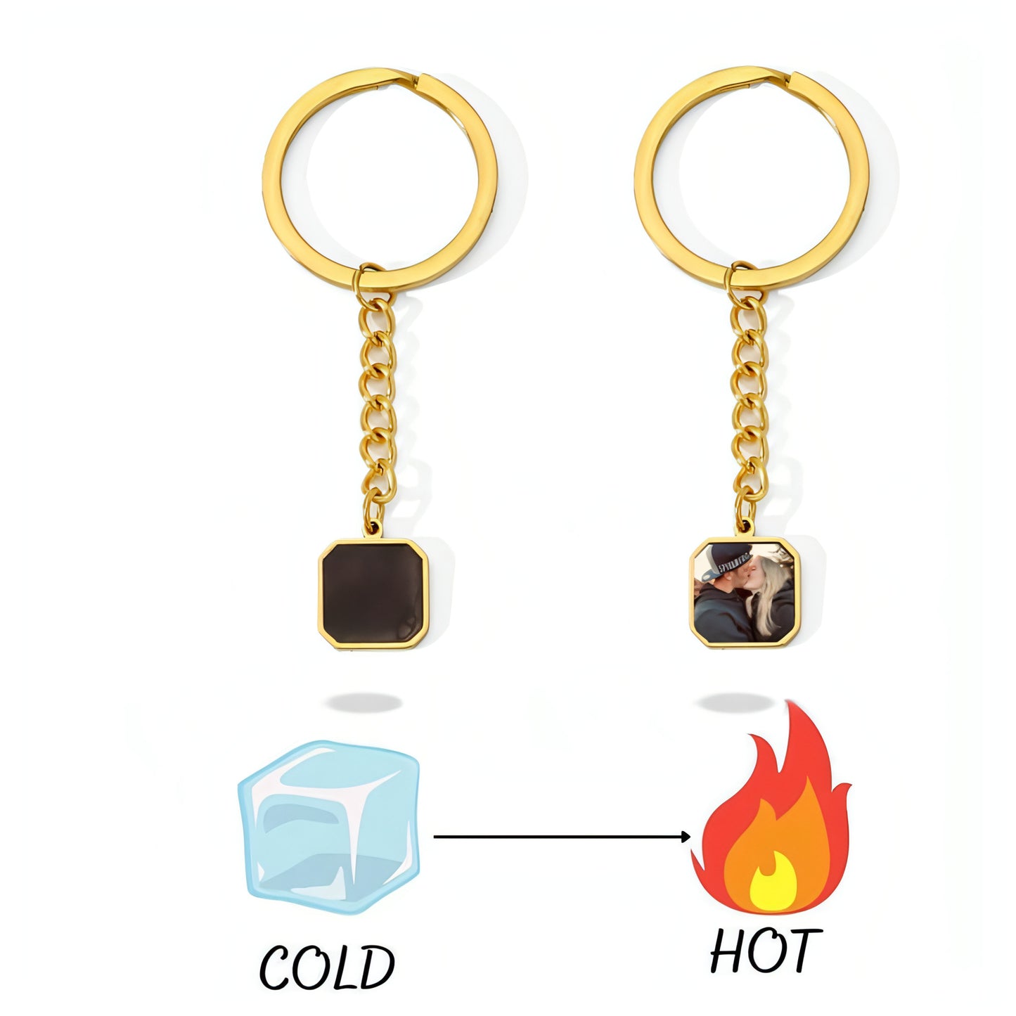 Personalized Thermal Photo Keychain – Unique & Stylish Gift