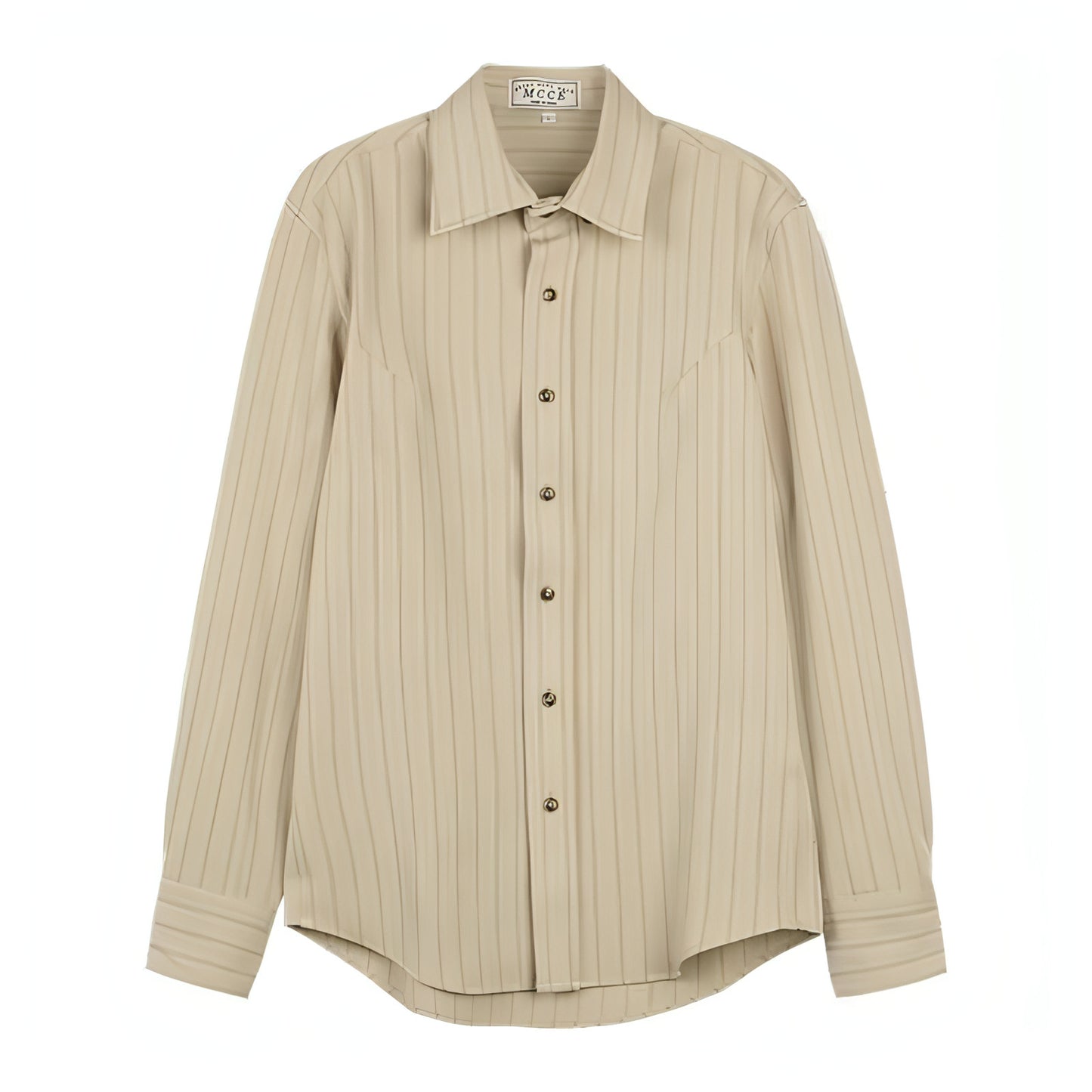 Spring And Autumn Vintage Striped Shirt Men