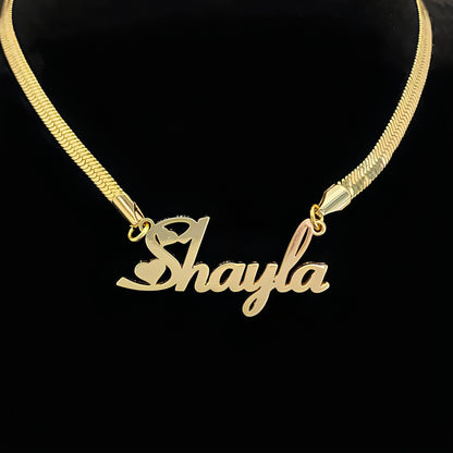 Ins Wind Blade Chain  Necklace Custom Name