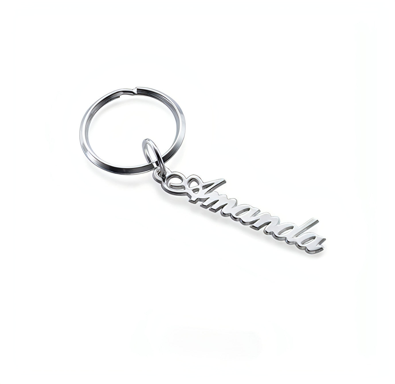 Personalized English Alphabet Name Keychain – Stainless Steel