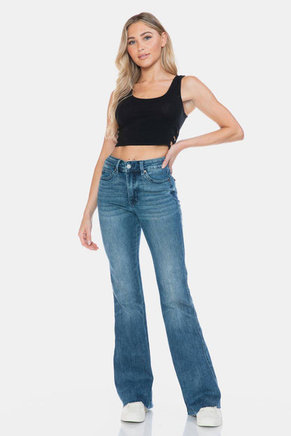 Judy Blue Tam Boy Karın Kontrol Kesim Hem Flare Jeans