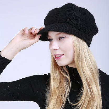 Fleece Fashion Warm Ladies Knitted Hat