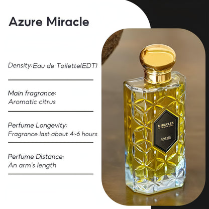 Perfume de colonia Sefralls Azure Miracle, fragancia versátil y duradera, fresca, romántica, de lujo, perfume vibrante