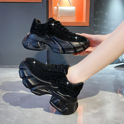 Spring And Autumn New Platform Heel Light Bottom Sports Style Height Increasing Women Shoes