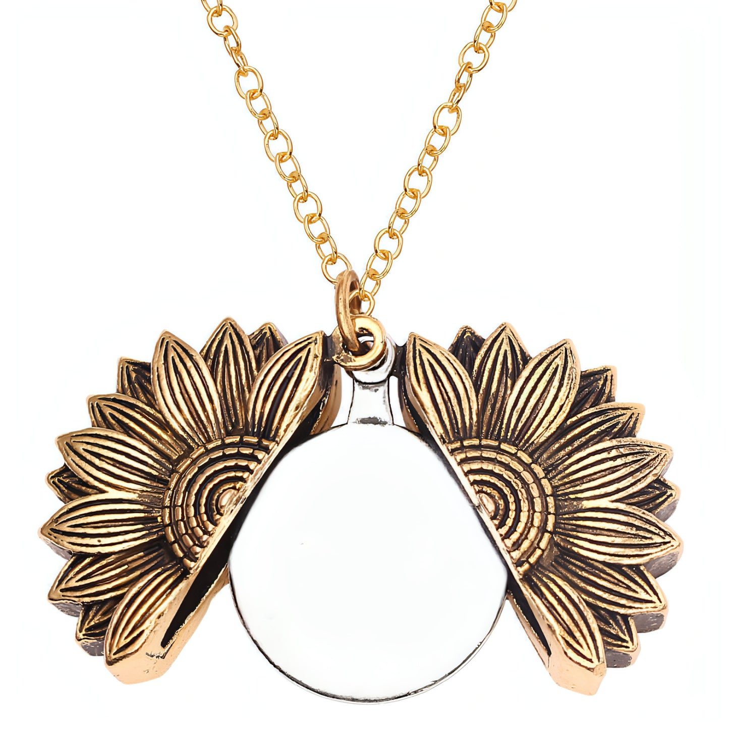 Retro Necklace Cross-border Sunflower Can Double-layer Lettering