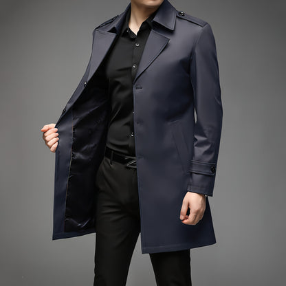 Mid-length Trench Coat Men's Casual Suit