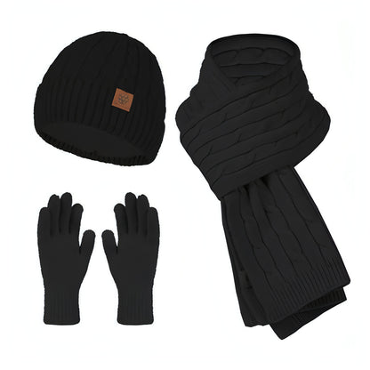 Hat Gloves Three-piece Set