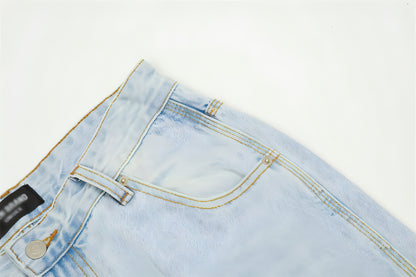 Wash Light Color Cargo Jeans Men