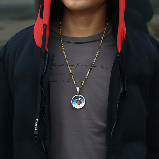 Hip Hop Personalized Pendant Photo Necklace