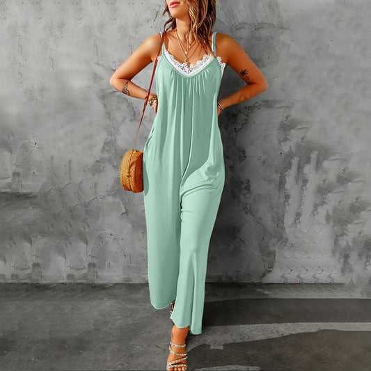 Women's Casual Suspender Jumpsuit Loose