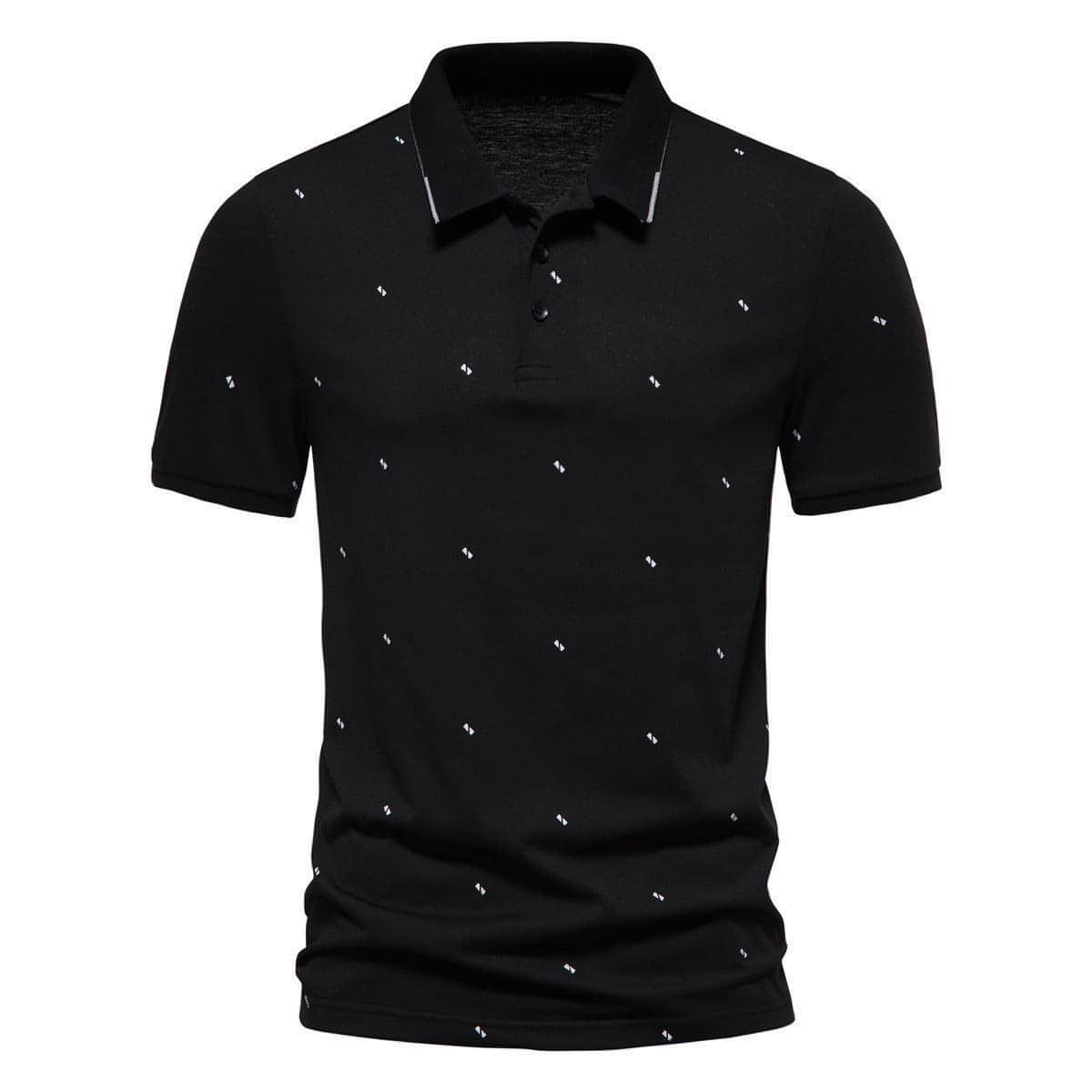 Camiseta polo estampada de moda de manga corta para hombre