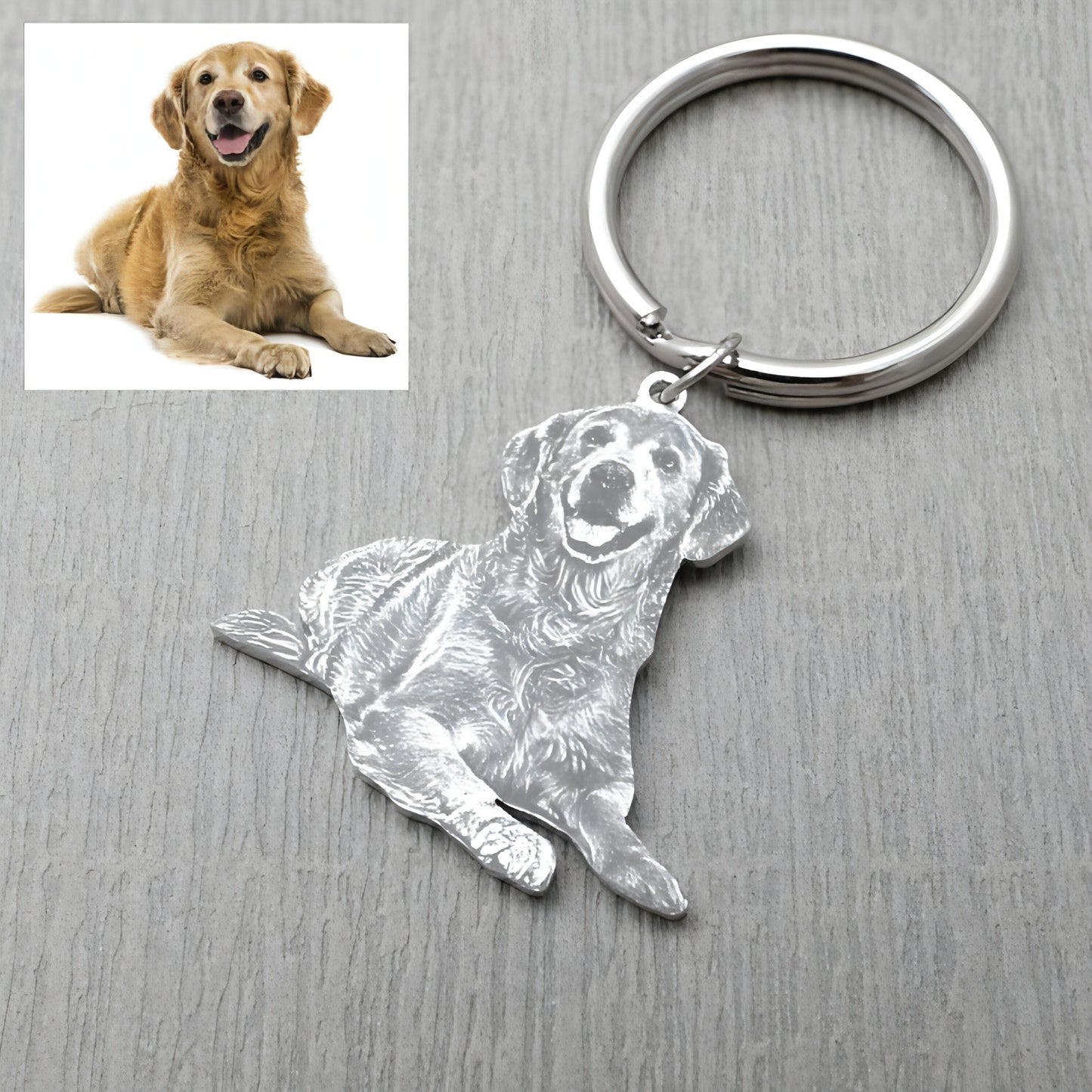 Custom Keychain – Personalized Photo Keyring for Dog, Cat & Pet Lovers