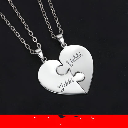 Personalized Family Pendant – Heart Necklace for Siblings & Loved Ones