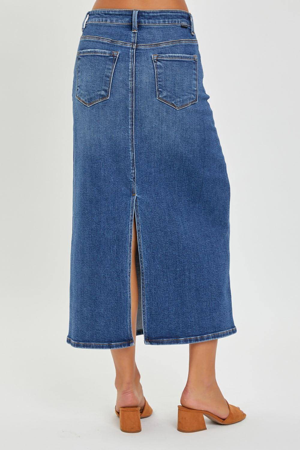 Risen High Rise Back Slit Denim krilo