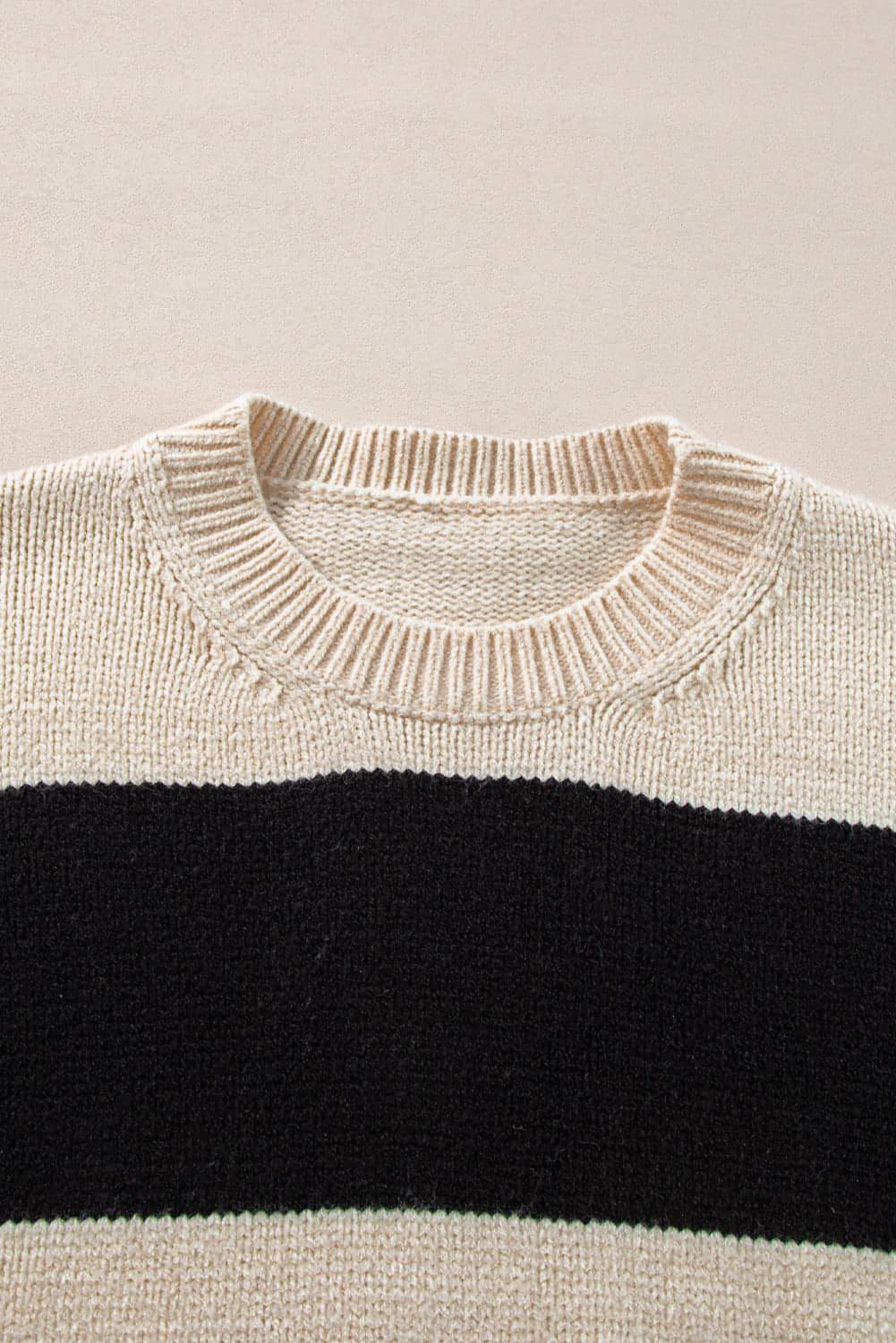 Jet Stream Colorblock Loose Pullover Sweater