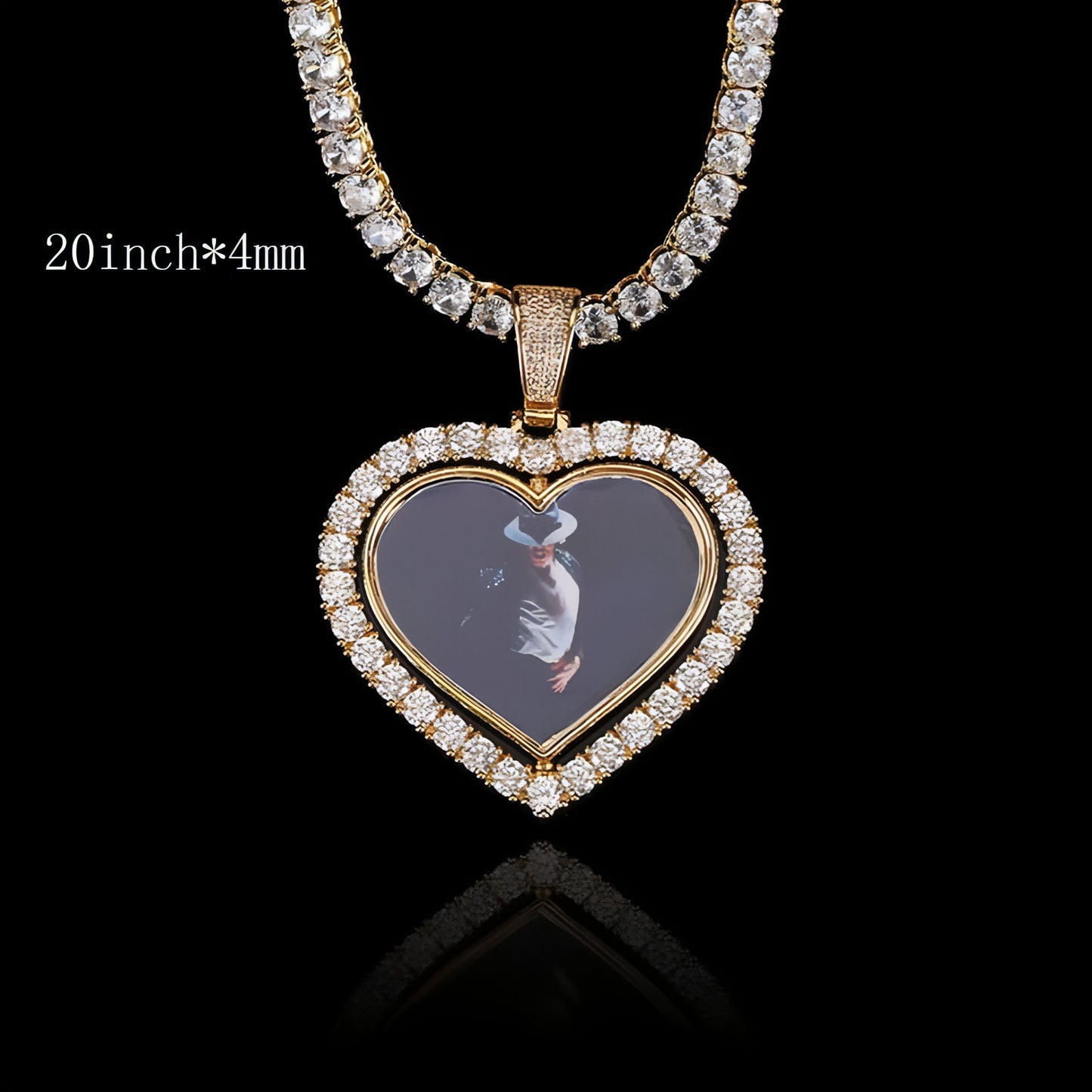 Rotating Double-sided Love Photo Pendant Necklace