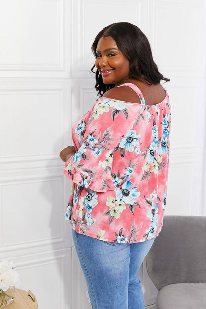 Blusa con hombros descubiertos y diseño floral Fresh Take de Sew In Love en tamaño completo