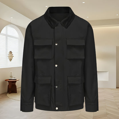 Fashion Solid Color Zipper Jacket Jacket Men