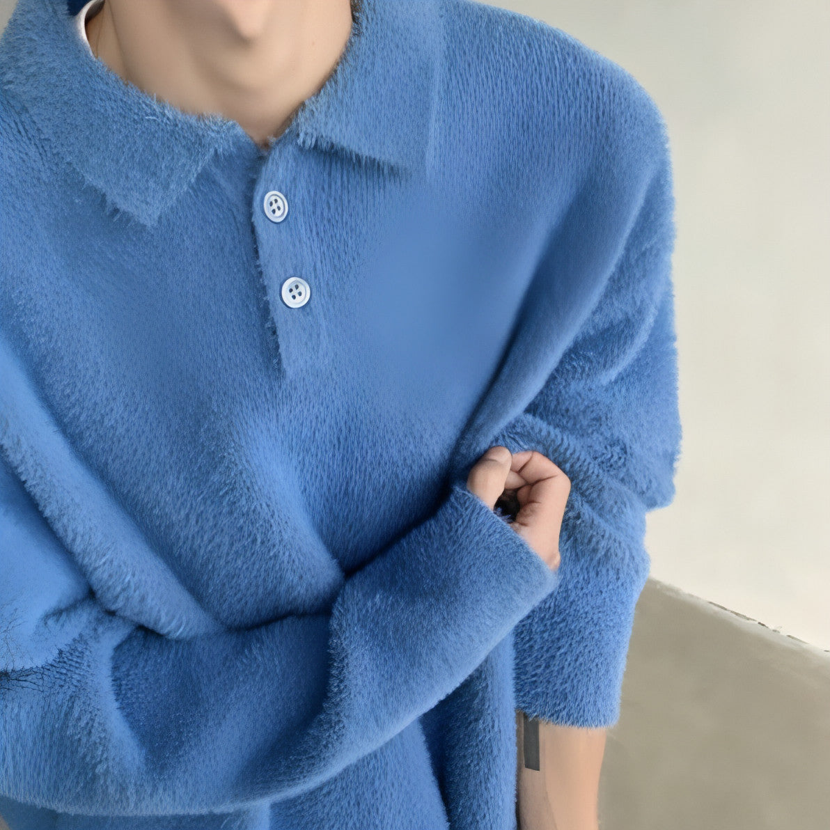 Skin-friendly Mohair Pullover Sweater