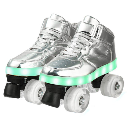 Patines de cuatro ruedas con luces intermitentes