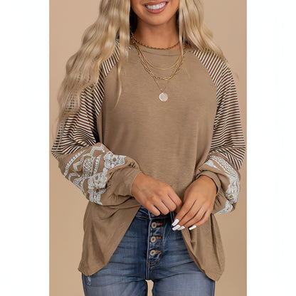 Sweater Round Neck Long Sleeves Top For Women