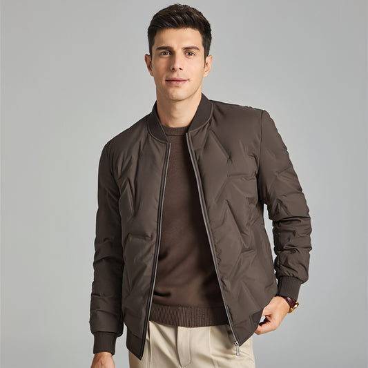 A. Chaqueta de invierno para hombre, cálida, gruesa y moderna, con plumón de pato blanco