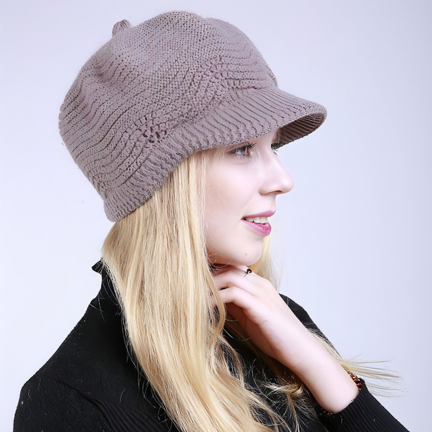 Fleece Fashion Warm Ladies Knitted Hat