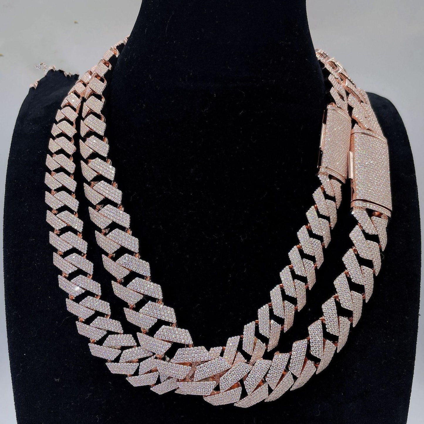 Moissanite Cuban Link Chain Necklaces S925 Silver