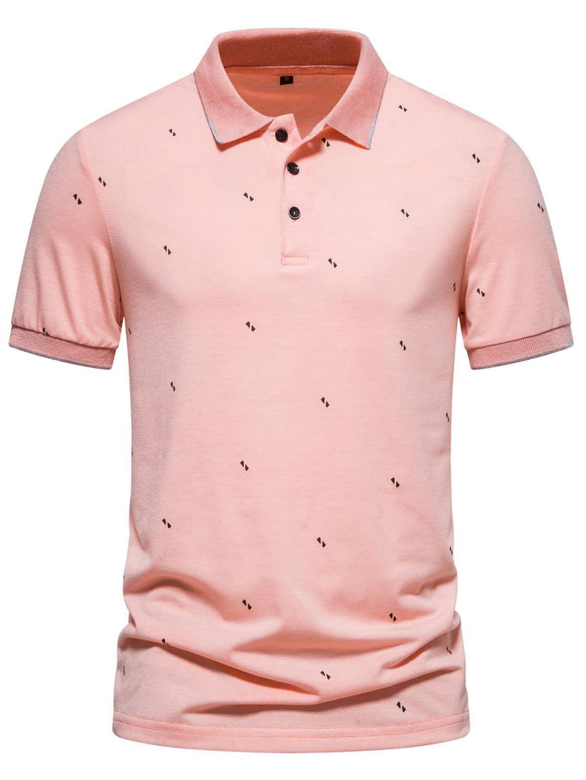 Men's Short Sleeve Fashion Printed Polo T-Shirt