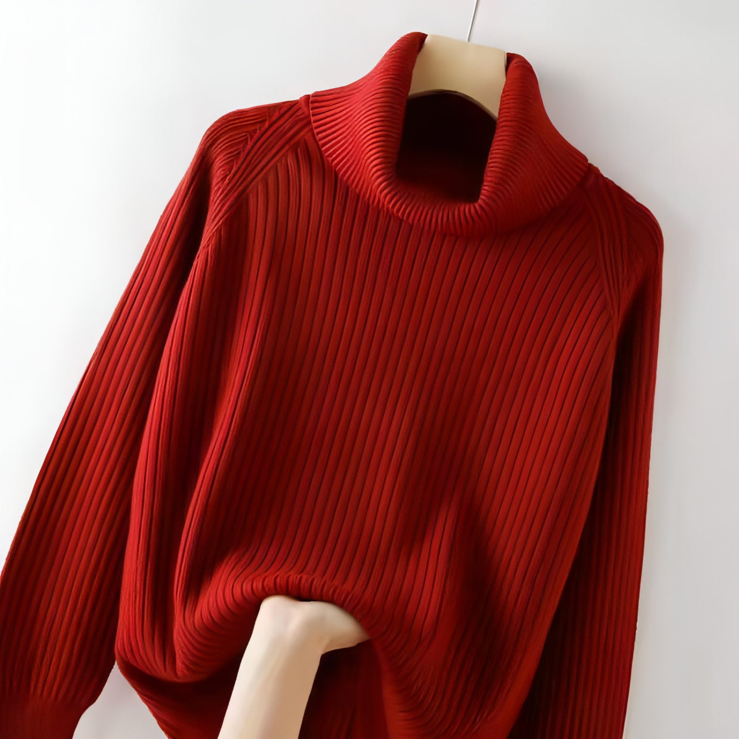 Turtleneck Bottoming Sweater de malha de tamanho grande