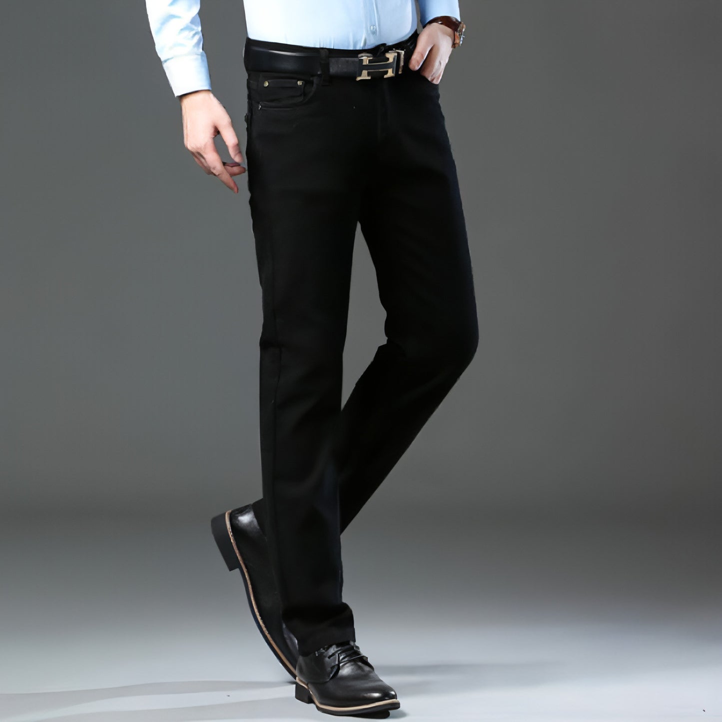 Straight Stretch Comfortable Trousers Mid-high Waist Pants Men