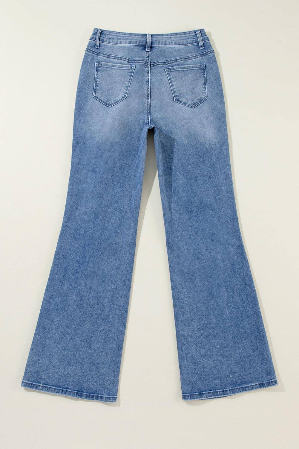 Ashleigh Blue Acid Wash Distressed Wide Leg High Waist Jeans