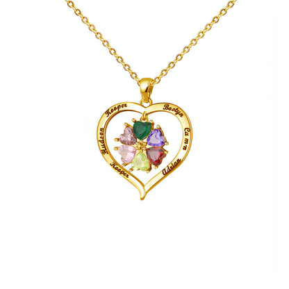 Elegant Copper Creative Personality Diamond-embedded Peach Heart Necklace