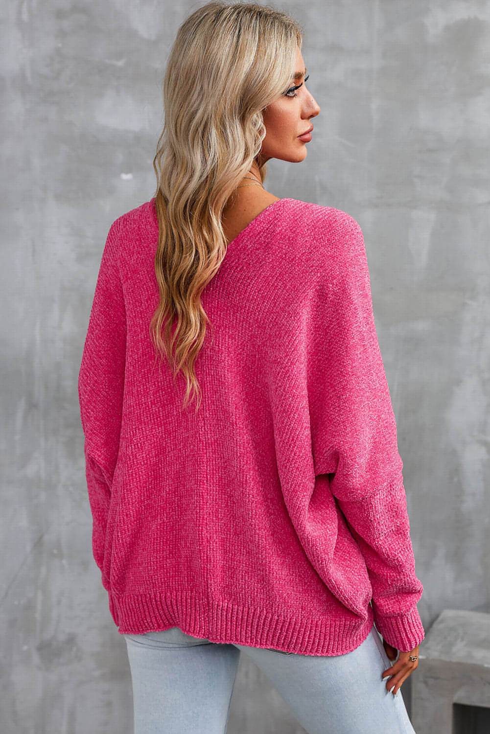 Roseknöpfe vorne steckte Pullover -Strickjacke