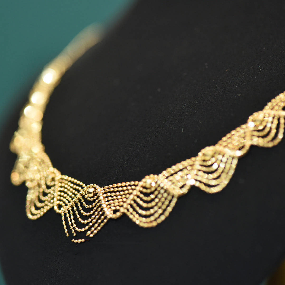 Women's Fashion 18k Gold Lace Necklace