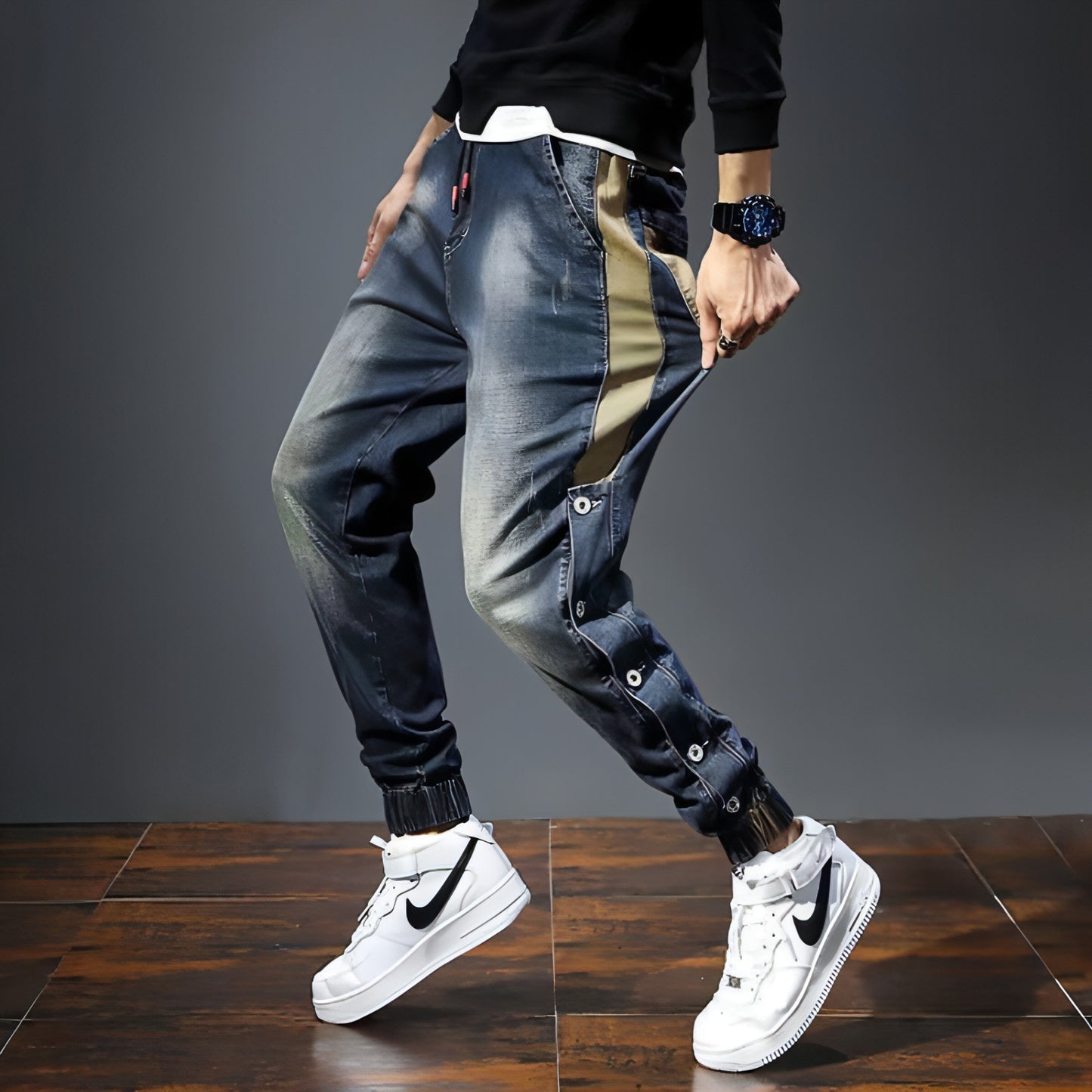 Jeans Men's Cropped Harem Pants