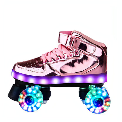 Patines de cuatro ruedas con luces intermitentes