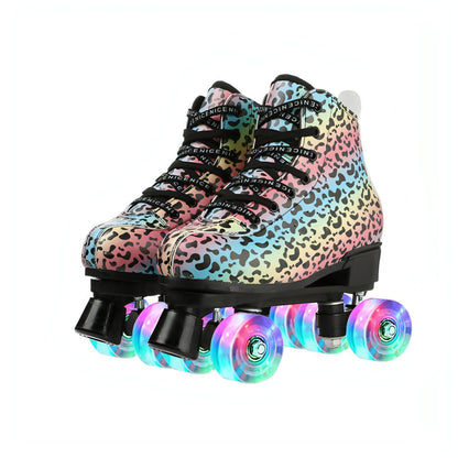 Adult Double-row Roller Skates Children's Four-wheel Roller Skates Night Flash