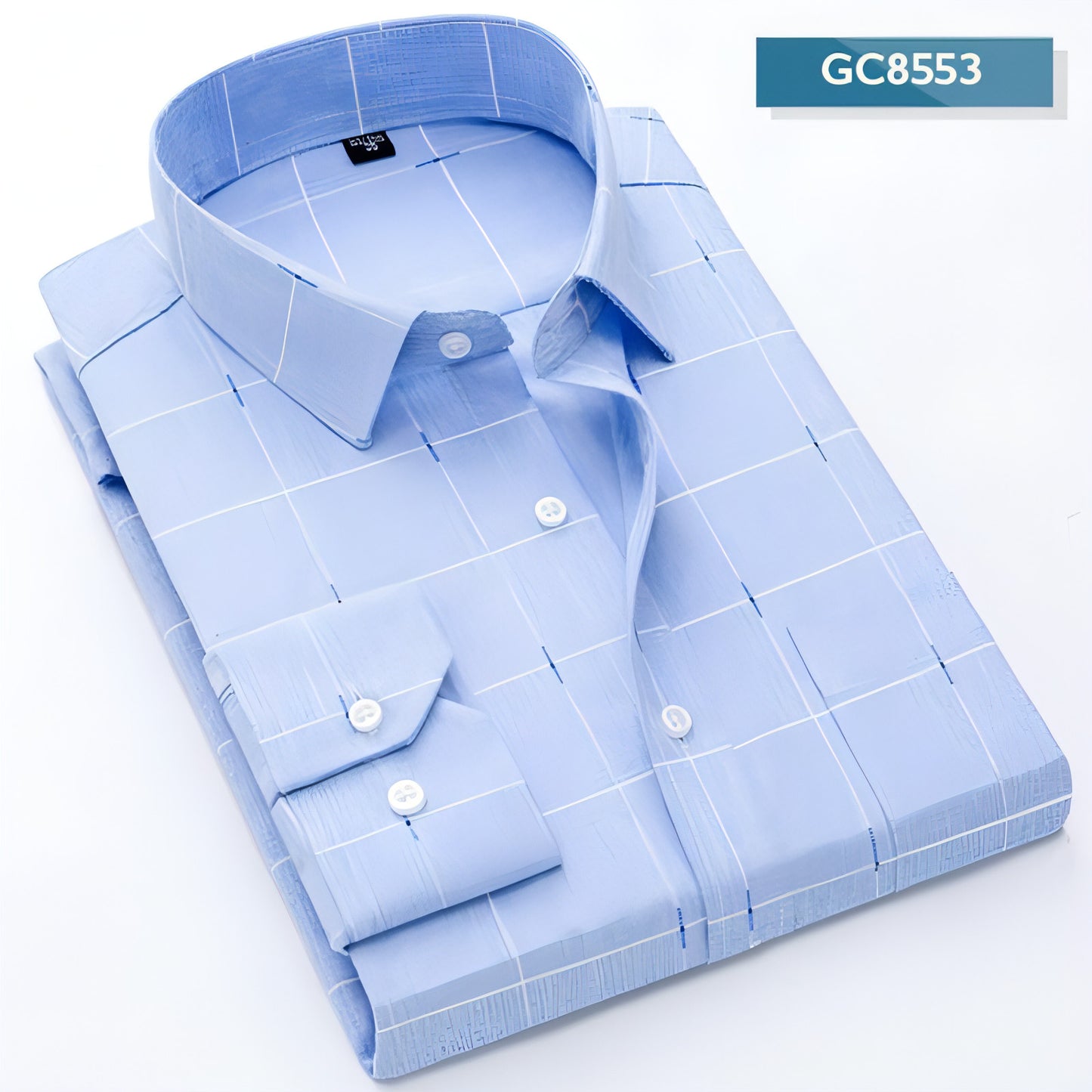 Long-sleeve Middle-aged Loose Spring Business Casual Imitation Cotton And Linen Men's DressShirt