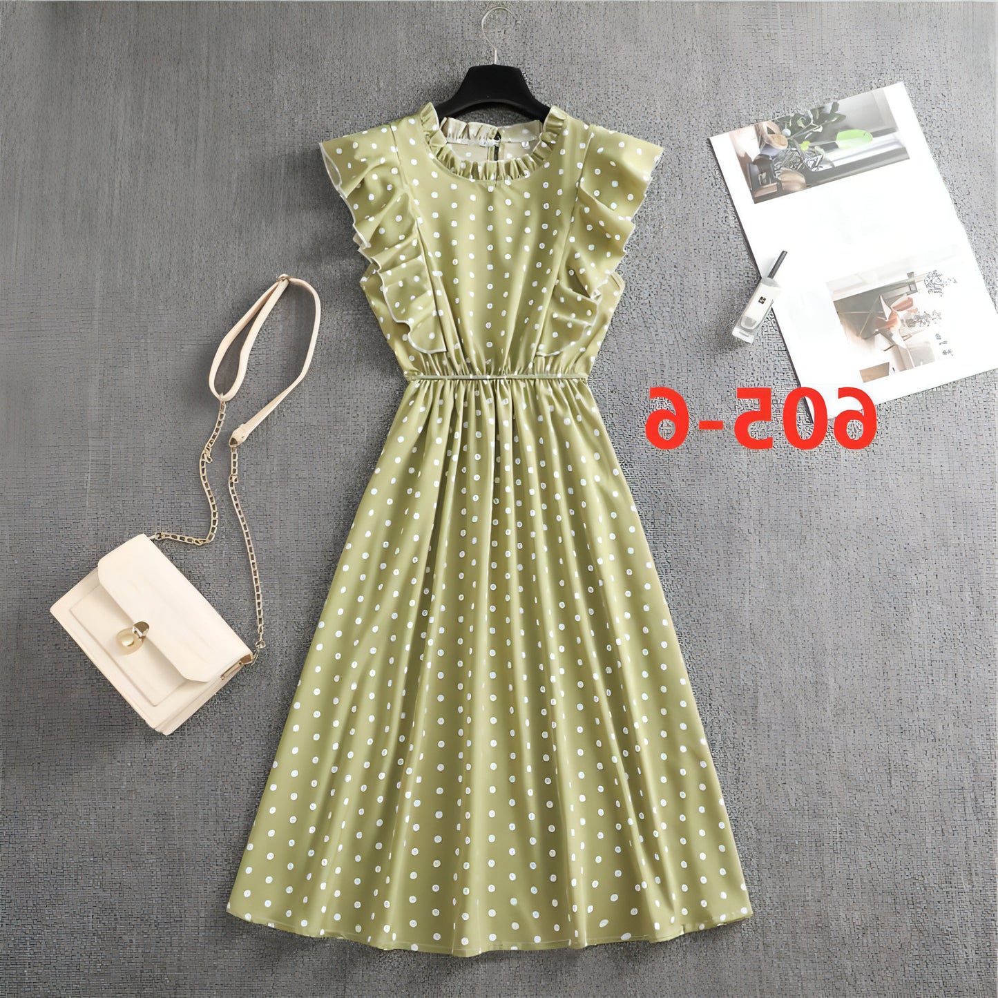 Women's Polka Dot Chiffon Loose And Versatile Dress