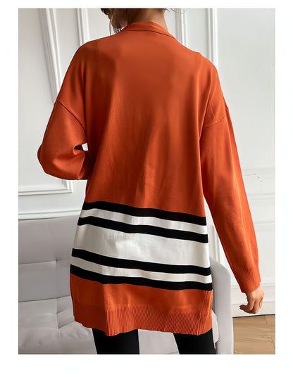 Women's Thin Loose And Thin Knitted Long-sleeved Sweater Coat