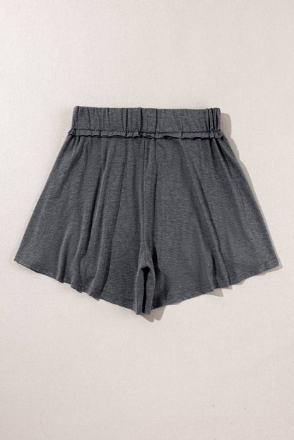 Серая эластичная талия Culotte Shorts