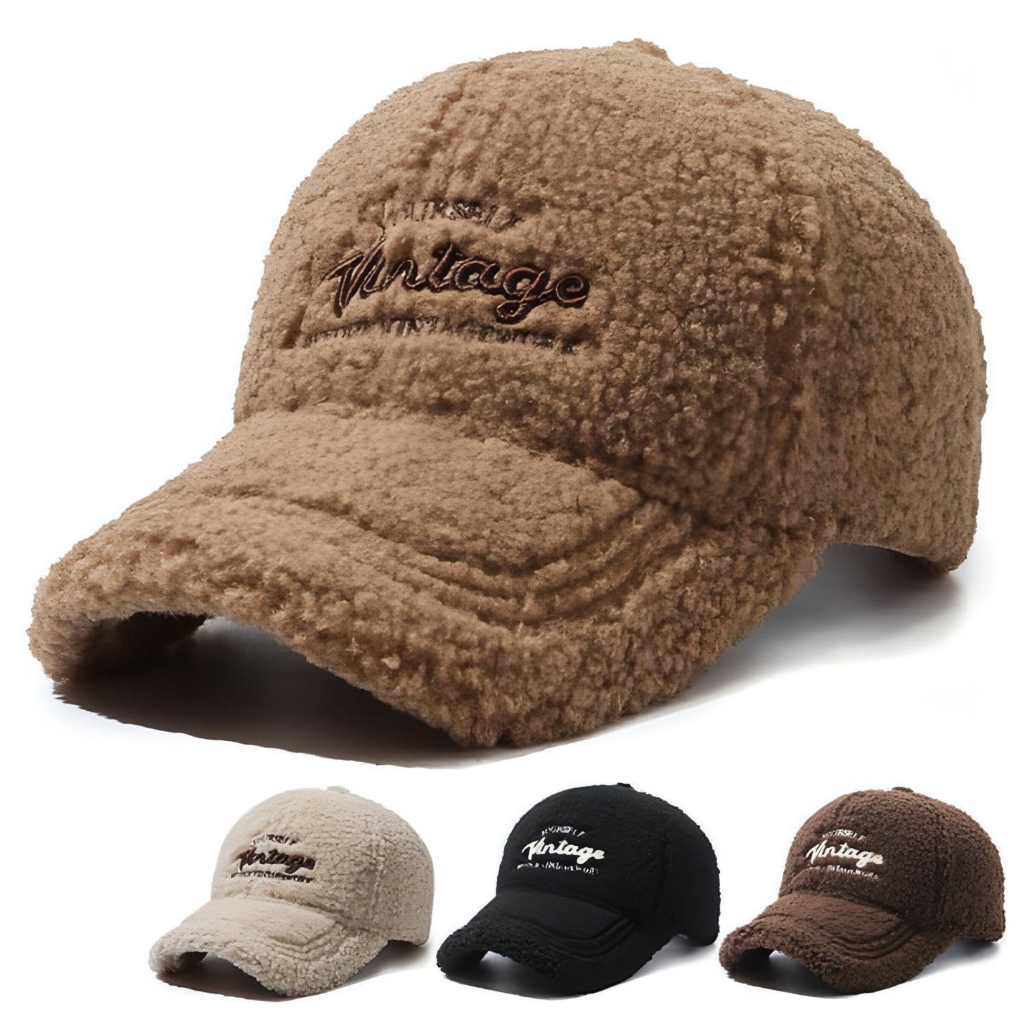 Thickened Warm Peaked Street Versatile Winter Baseball Cap